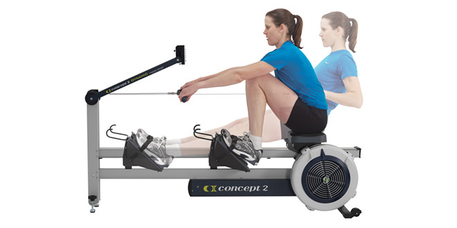 HIIT using home gym rowing machines